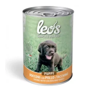 Leo's Puppy kölyök-konzerv Csirke és Pulyka 415g