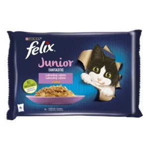 Felix Fantastic Junior Csirkével és Lazaccal 4x85g