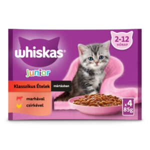 Whiskas Junior Marhával és Csirkével 4x85g